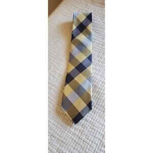 John Sparks Blue, Beige, Gold Tie With Colorful Lining